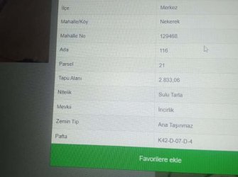 SATILIK BAHÇELİK TARLA